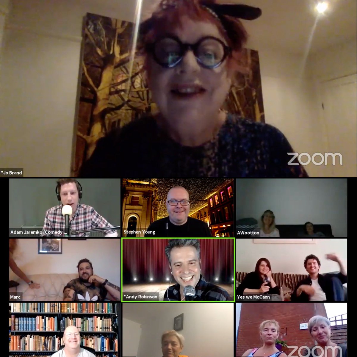 GleeClubNotts's tweet photo. What a night! BIG thanks to everyone who watched tonight’s #ComedyCarousel livestream &amp; thanks to the wonderful Jo Brand @FernBrady @paulmccaffreys &amp; @itswilliamstone who were hilarious 🤣 

We’re back next week with @sindhuvfunny @CarlDonnelly @NathanCaton &amp; more for just £4! https://t.co/W1DutizoIx