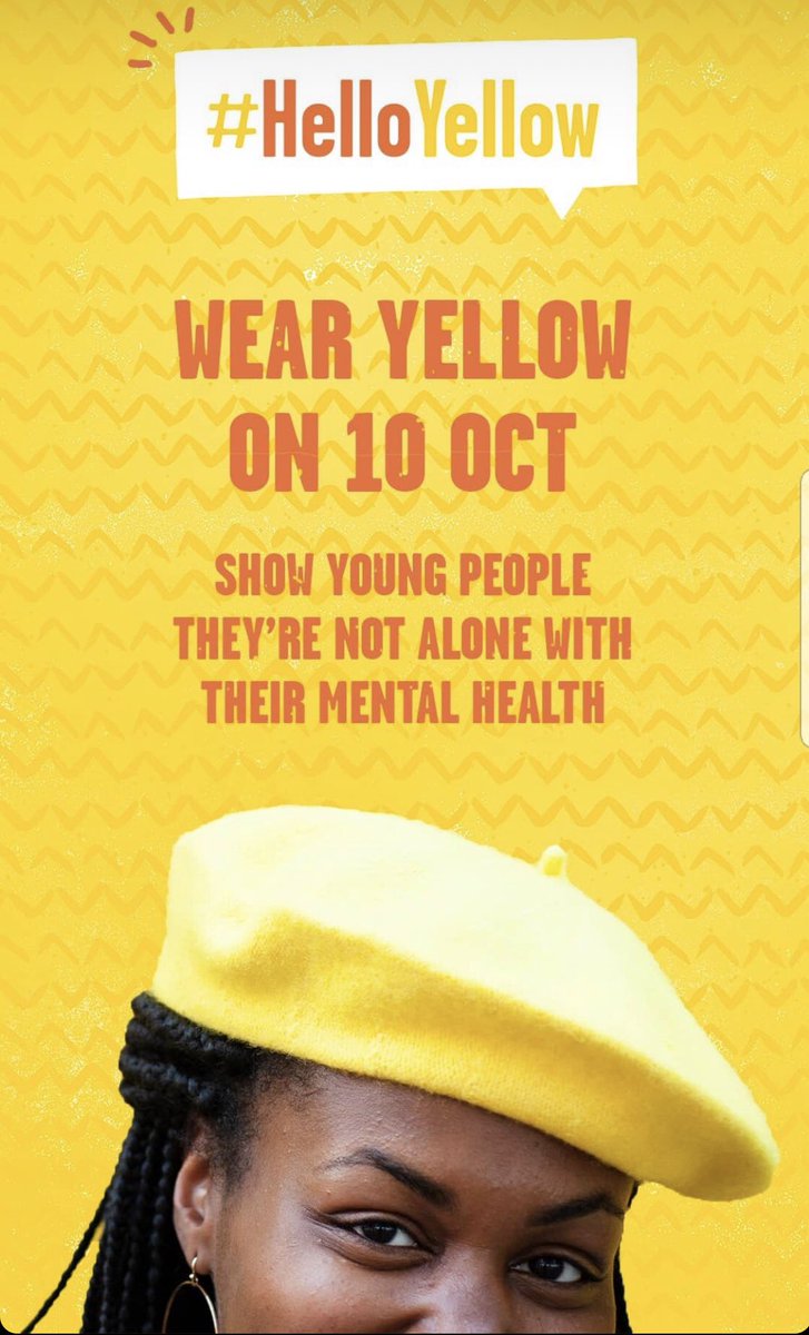 MentoringMoore's tweet photo. Start shopping for your yellow outfits and accessories for  #HelloYellow #YoungMindsUK whether it’s in school or virtual let’s show young people they are not alone with their mental health #moorementoring https://t.co/54GuaPBJgY