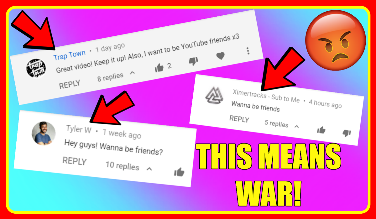 MichaelFessey's tweet photo. THIS MEANS WAR!! (TRAP TOWN, XIMERTRACKS, TYLER W) COMMENT WAR!!
.
https://t.co/JdB4OeiLOl
.
.
#whatshallwedonext #Scam #Scammer #Scammers #Bot #Bots #Hacker #Hackers #Spam #Spammer #Spammers #Hacked #Comments #TrapTown #XimerTracks #TylerW https://t.co/8BlPlL429H