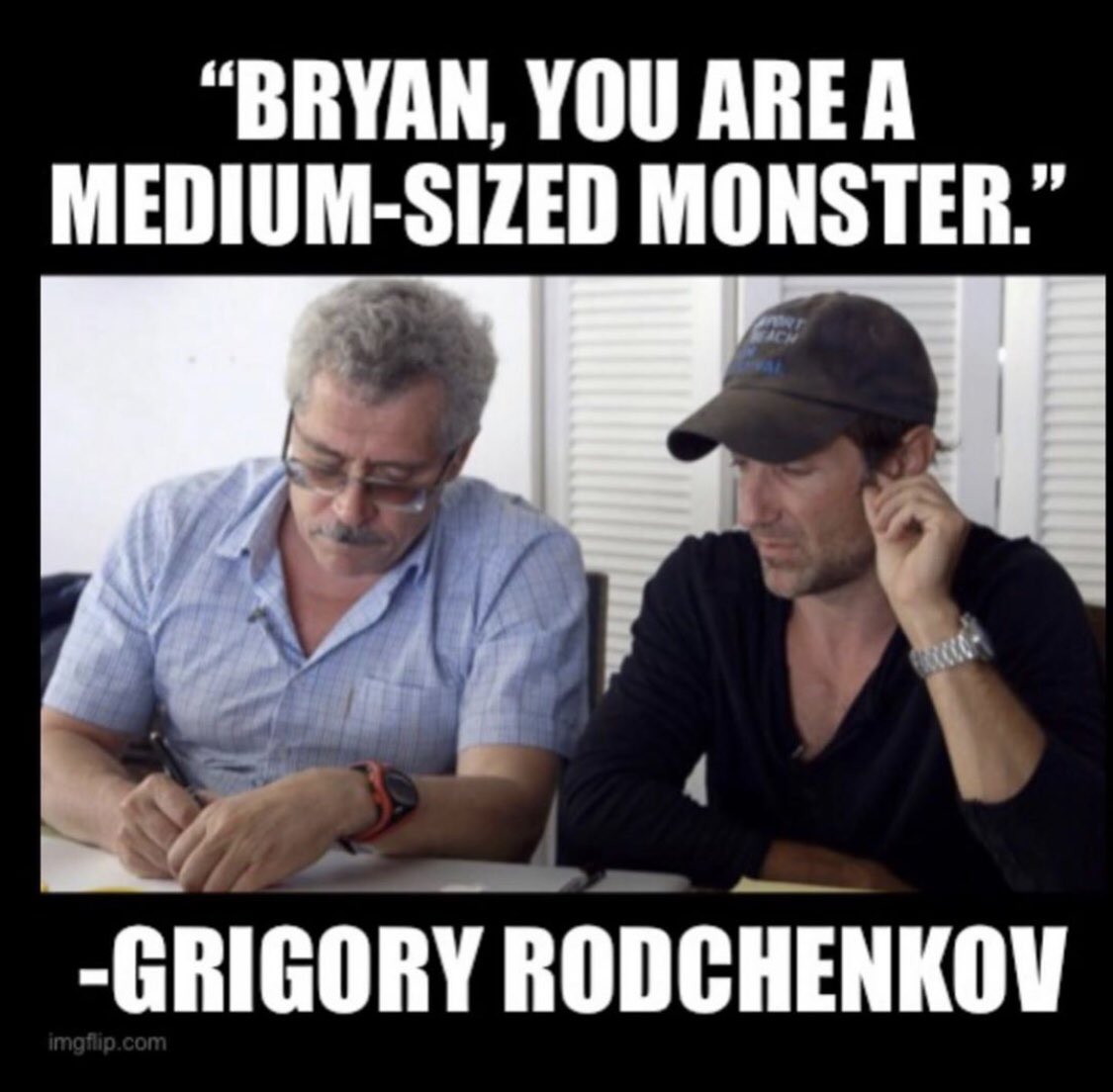 DocPicksPodcast's tweet photo. Favorite moment from #Icarus?
Every time Grigory called Bryan a “medium-sized monster.” 🤣
#bryanfogel #grigoryrodchenkov #icarusdocumentary #doping #cycling #russia #olympics #buddycomedy #geopoliticalthriller #oscarwinner https://t.co/9KckGfMEZs