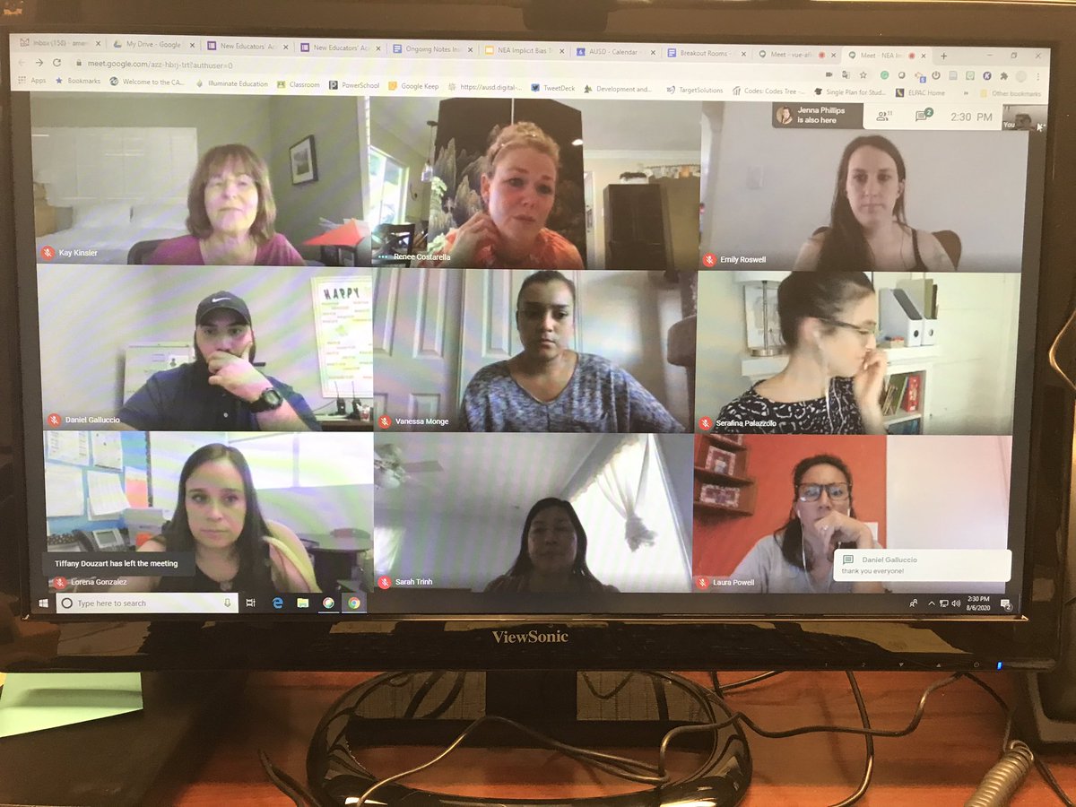ausd_amendoza's tweet photo. New Educators’ Academy Day 4 ✅ 

It was a busy &amp; productive final day: Superintendent’s Welcome, Virtual Environments, Tech, Innovation, UDL, Equity &amp; Implicit Biases. What an honor to work with these new @ArcadiaUnified professionals!

Upcoming: Virtual NEA Draft @RyanPForan 😬 https://t.co/Js1Ja6usA0