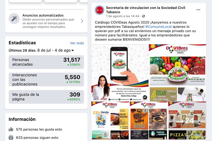 marisol_story's tweet photo. Cuando dije apoyaré al #ConsumeLocal pensé en comprarle a 2,3 amigos emprendedores, nunca me imaginé sacarles un catálogo #covideas con más 30 mil vistas en la Secretaria de Vinculacion con la Sociedad Civil en Tabasco. @alitomorenoc @SocCivil_PRITab https://t.co/w0x8bbFLii