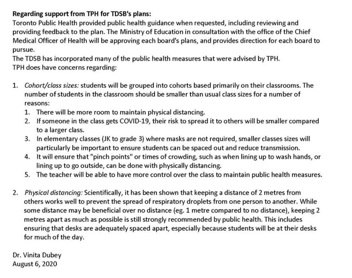 KarenMundy4's tweet image. Toronto public health advises on need for smaller class sizes to promote physical distance. @fordnation @slecce you are disregarding the best medical advice available.