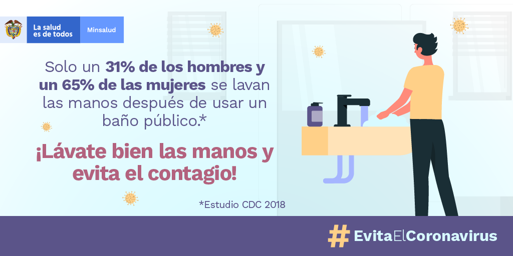 ArmadaColombia's tweet photo. ¿Eres de los que no se lavan las manos? Adquiere este hábito de higiene y #EvitaElCoronavirus. #DependeDeTodos https://t.co/Wh7at2CX4G