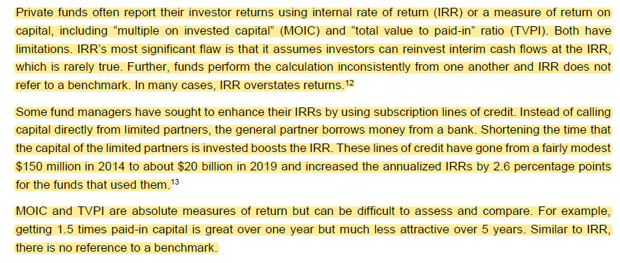 4/ Non-US equities have been such a dog asset class for a long time. Higher std dev than VC but generated close to treasury bond returns.See some caveats for PE returns in the second image.