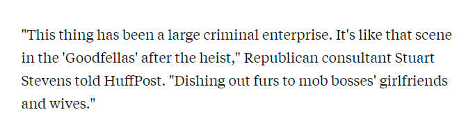 EVEN REPUBLICANS QUESTION WHETHER THIS IS LEGAL  https://www.businessinsider.com/trump-campaign-manager-parscales-companies-got-nearly-40-million-2020-5