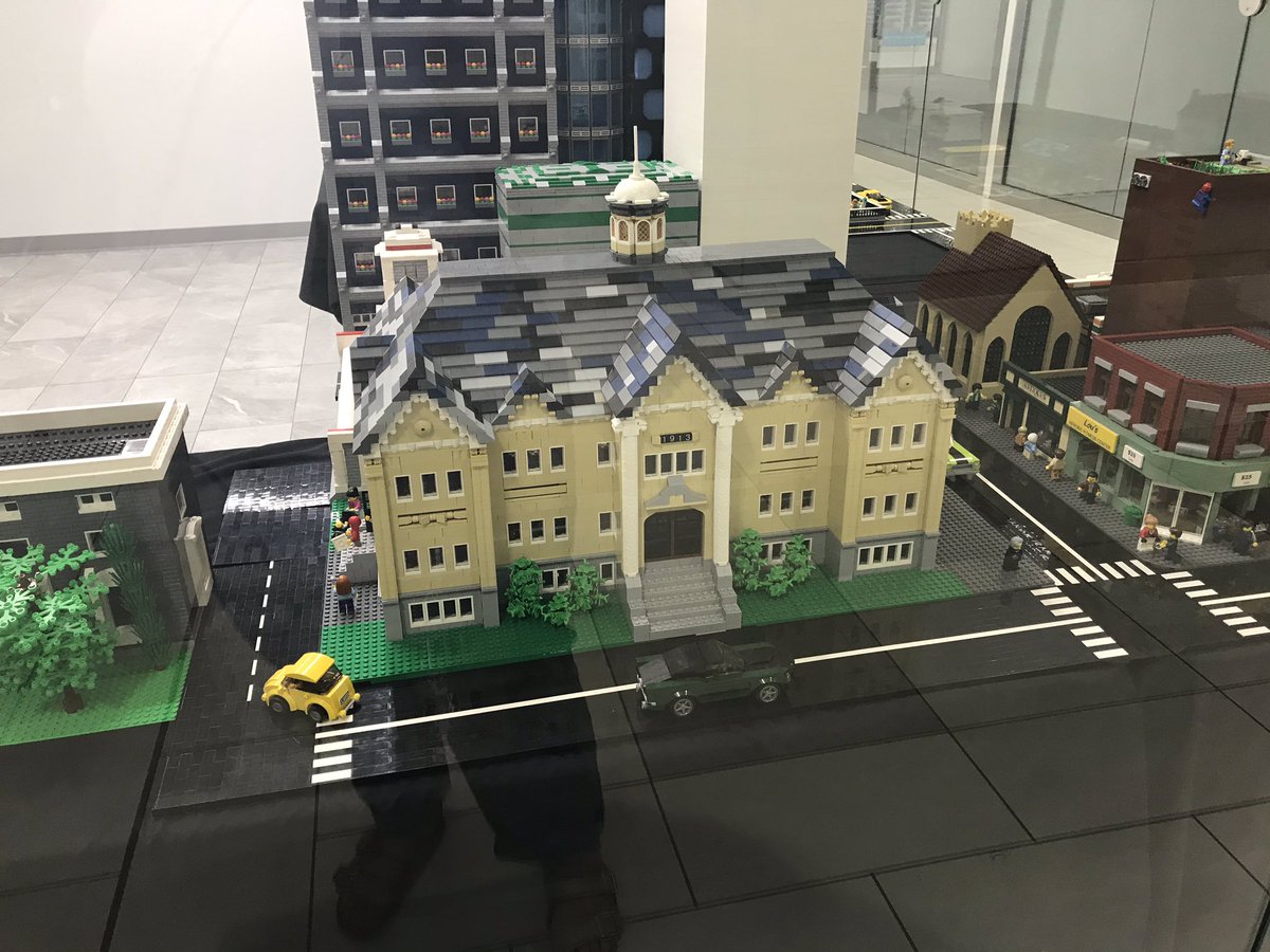 My rebuilt LEGO Stanley Jones school on display at the New Horizon mall! #LEGO #AFOL