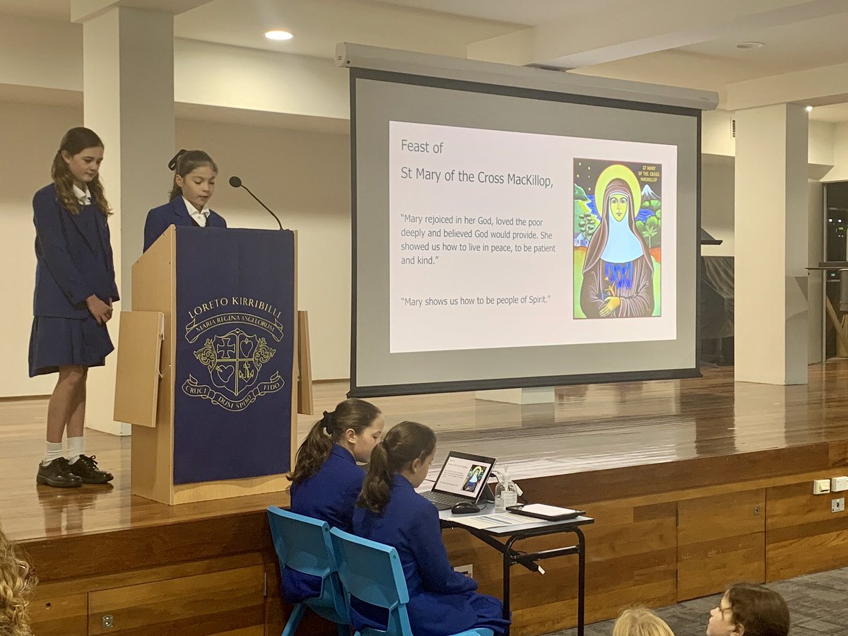 PrimaryLK's tweet photo. Thank you to 5 Gold for this morning’s Junior School Assembly. We remembered the feast day of Saint Mary MacKillop. Merit awards were presented to students. Congratulations to Lucy who received a special award for sportsmanship, justice and fair play. https://t.co/kqk487yNiy