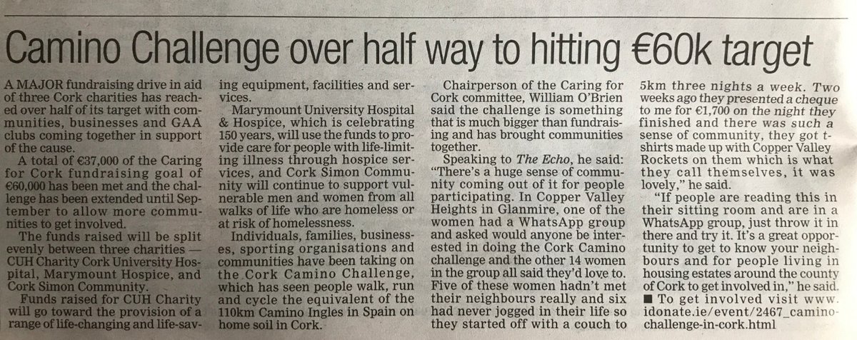 Over half way there ❤❤

#caringforcork 
#corkcaminochallenge