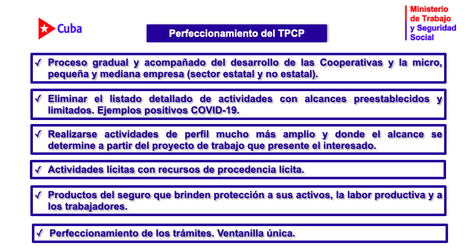 Perfeccionamiento del Trabajo por Cuenta Propia