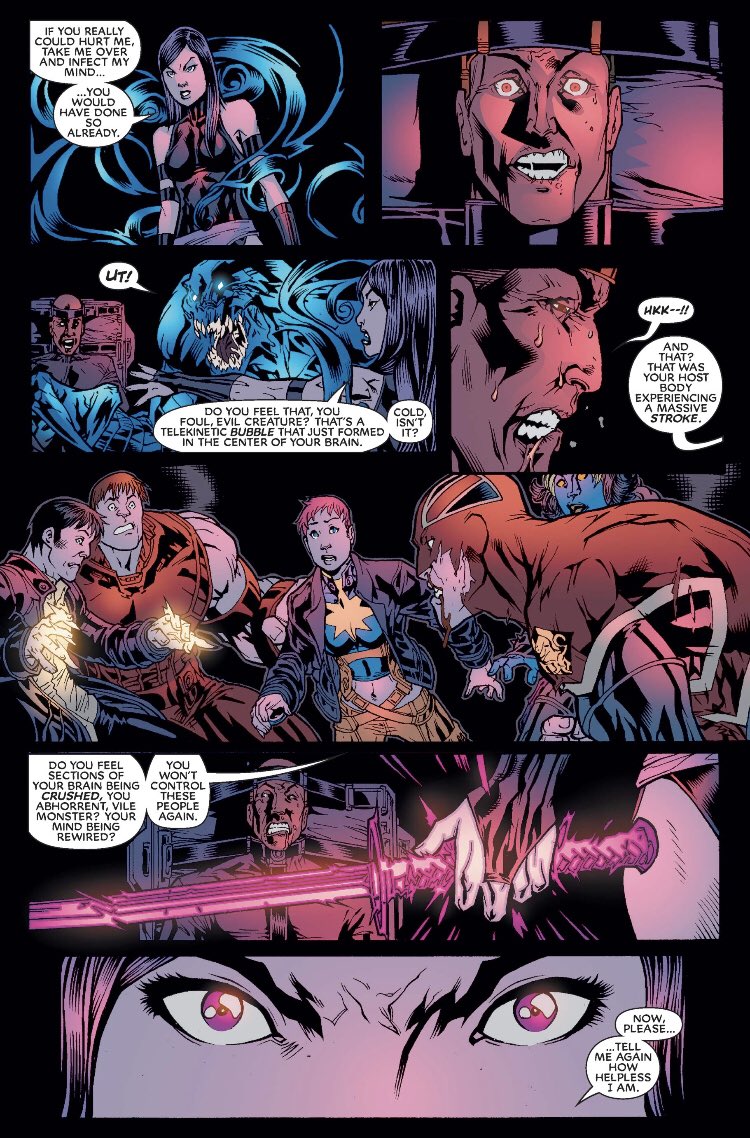 New Excalibur 8SK returns, hosted by another timeline’s Xavier. SK escaped to the other timeline when Psylocke died, then found his way back because of M-Day. Betsy gives Xavier an aneurysm and then disappears! SK explicitly says there is ONLY ONE of him in all realities.