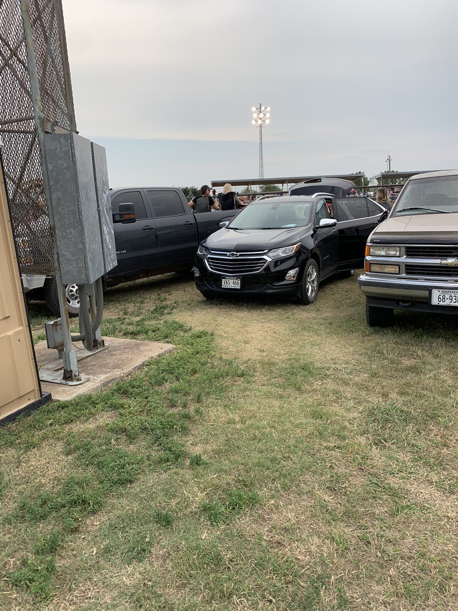 Yes, both trucks were already there. PROFESSIONAL backup parking job. #KeithCountyFair #RanchRodeo