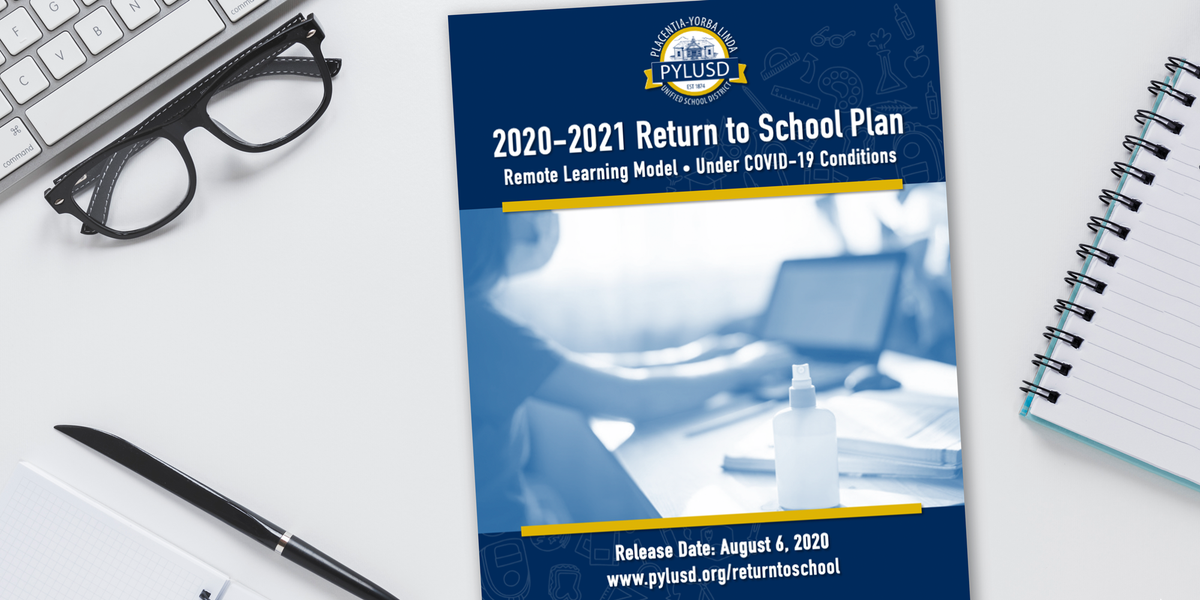 The #PYLUSD Return to School Plan for Remote Learning is now available online at pylusd.org/rtsplan.

As a reminder, the 2020-2021 school year in PYLUSD begins on Tuesday, September 1 in a 100% Remote Learning Model. 💻