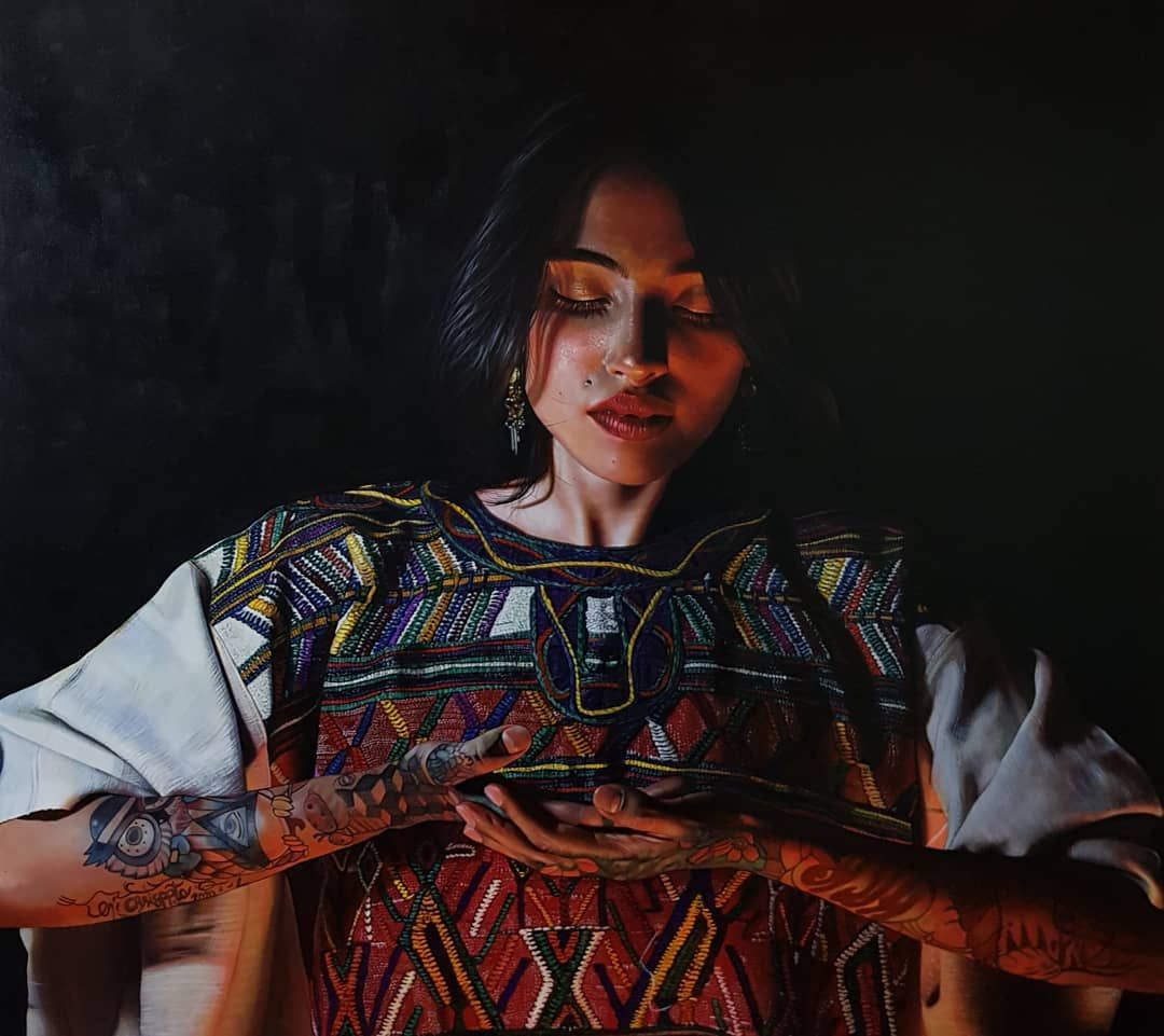 Consider my mind blown. Look at this gorgeous acrylic painting 'Ixmukané', a tribute to the Mayan Goddess, by Chrispapita Art.

#beautifulbizarre #hyperrealism #guatemalanartist #guatemalan #acryliconcanvas  #figurativeart #chrispapita #goddess #mayan #newcontemporaryart #realism