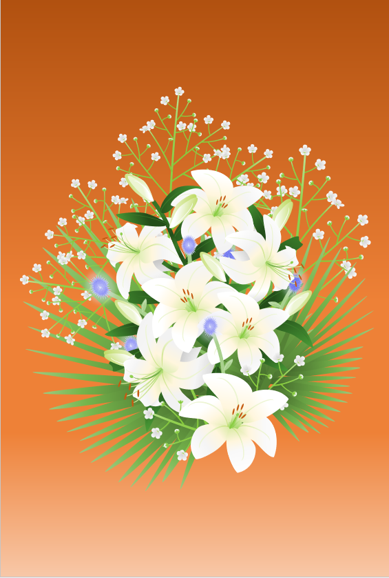 百合の花束 百合の花束