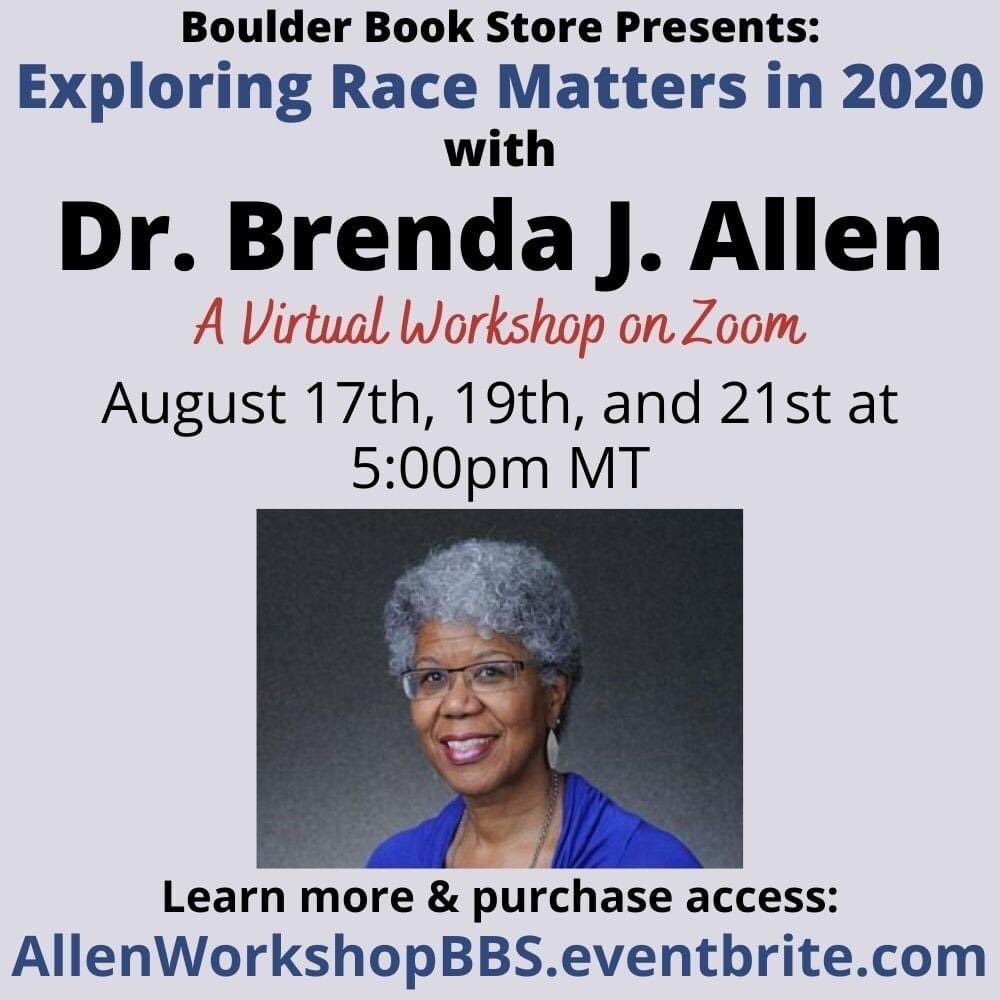 I'm excited about this event. A $5 fee for the series can be applied to purchasing my book, Difference Matters.  For info, please visit: allenworkshopbbs.eventbrite.com
