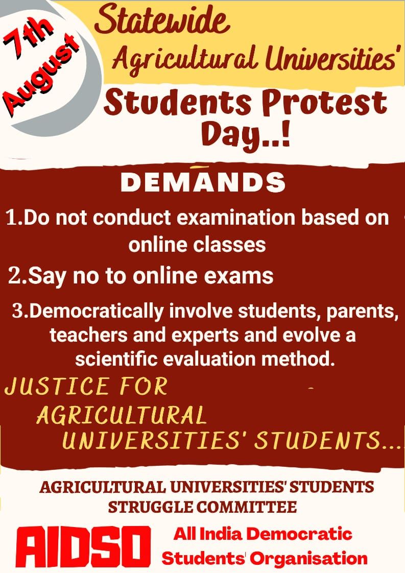 harshadakamate's tweet photo. @bcpatilkourava @BJP4Karnataka @BJP4India #savefarmsciencestudents 
#saveagrarians 
#noexamsbasedonlineclasses https://t.co/juGThfKoeS