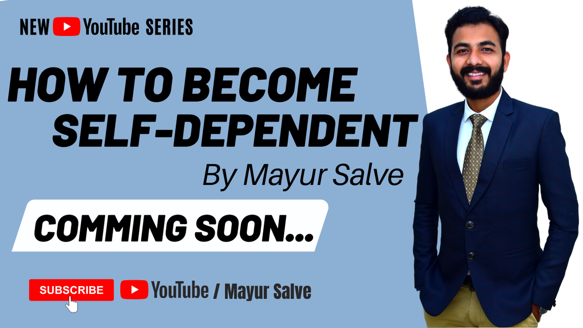 mayur1salve's tweet photo. Hello friends, ⁣
Do You Want To Become self-dependent ❓⁣
We are come up with our new youtube series.⁣
How to Become Self-Dependent YouTube series | By Mayur Salve https://t.co/IrzAEDdCaQ via @YouTube https://t.co/BRUPgA17a9