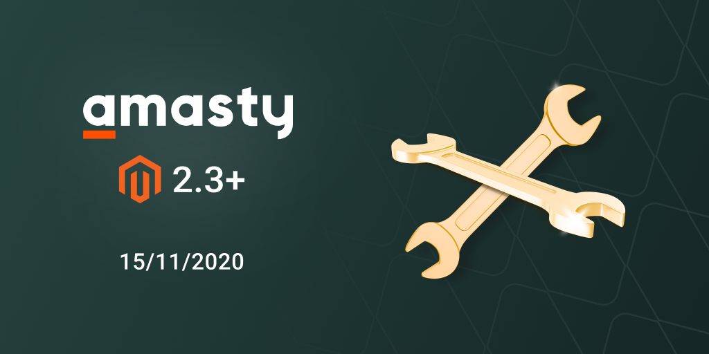 AmastyTeam's tweet photo. Nov. 15, 2020, we’ll stop supporting the #Magento2.2 version. All #extensions #pre_orders #new_features issued and placed on our website before the deadline will support v. 2.2+; after the deadline - #version 2.3+ More info: https://t.co/Jtoxlm4xEp https://t.co/d1IeOebNY9