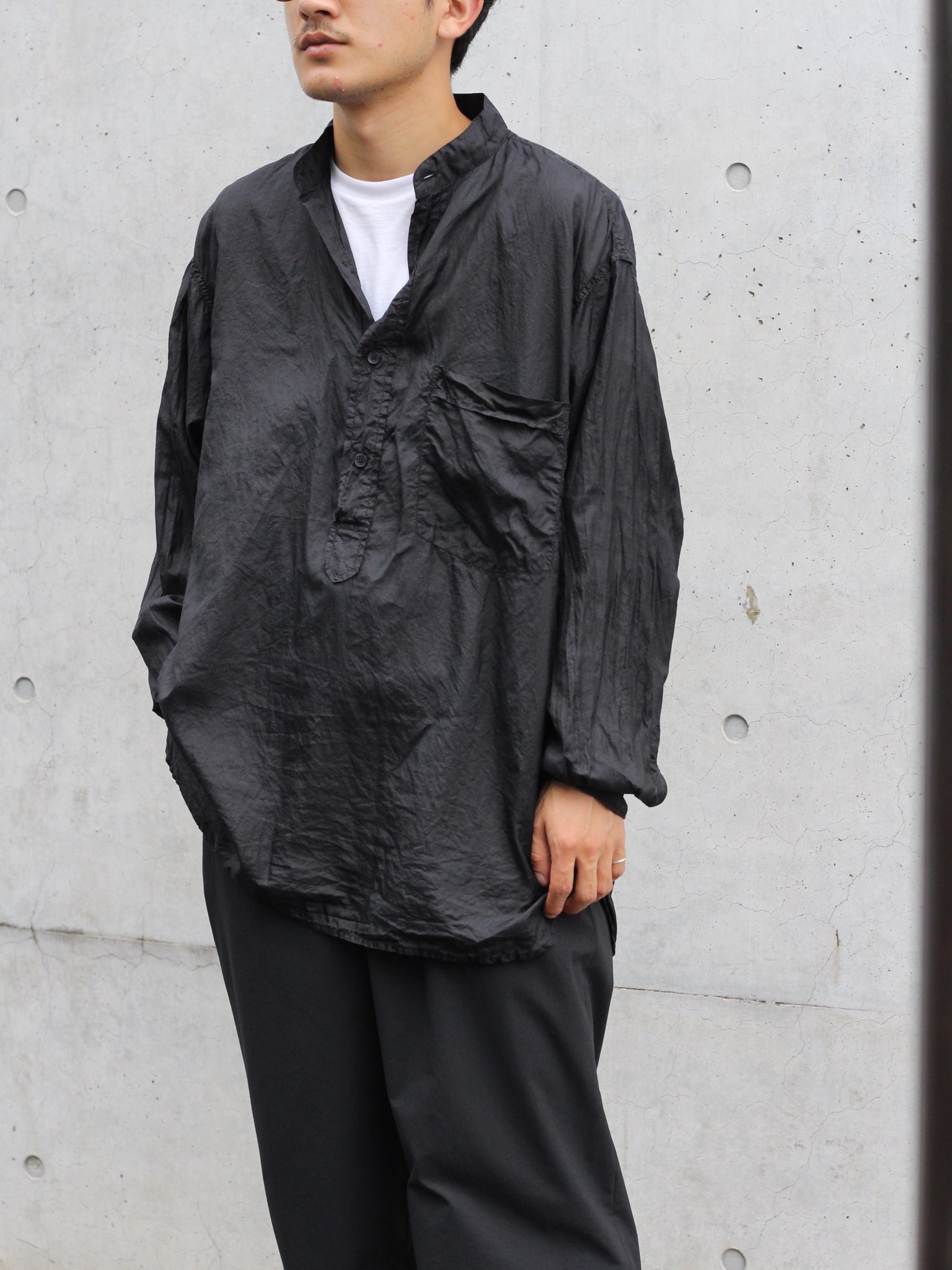 COMOLI コモリ 20AW シルクネルプルオーバーシャツ 1 新品