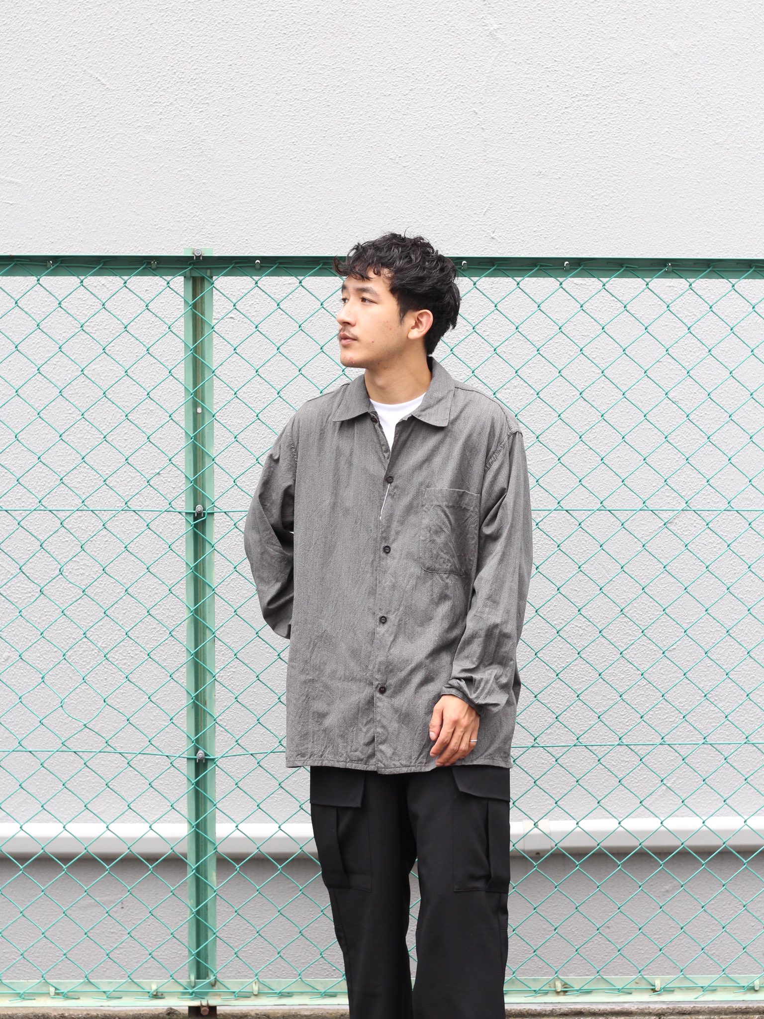 COMOLI 21ss ヨリ杢　シャツ　size3