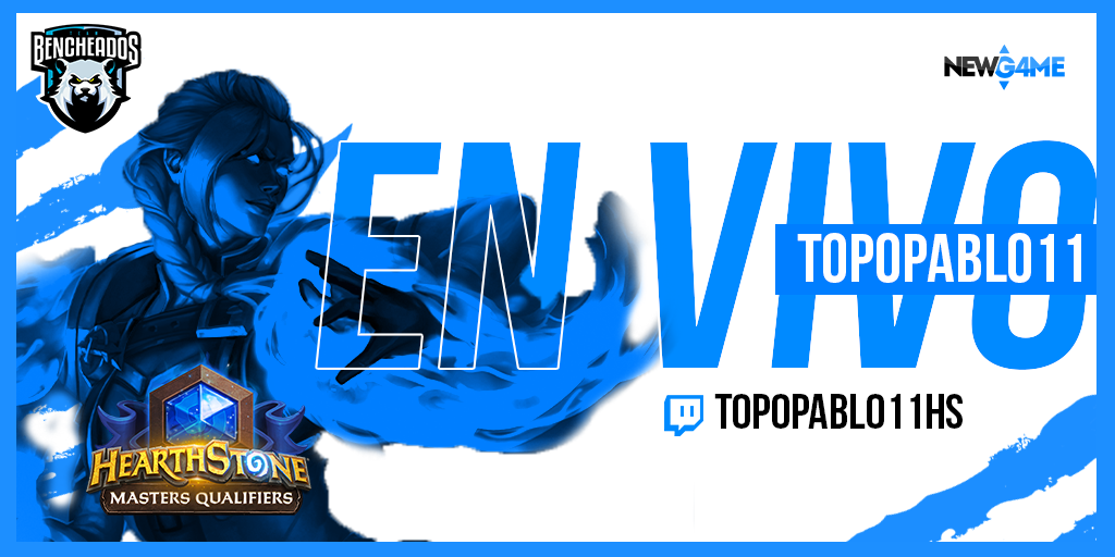 Bencheados's tweet photo. ¡En vivo!
Nuestro jugador @topopablo11hs esta en vivo jugando la master qualifier de madrid para que lo vengan a apoyar a su stream https://t.co/Q7YySp9iwW
#GoBEN #Hearthstone #masterqualifier https://t.co/5WMD2n1beM