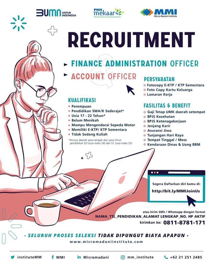 Finance administration officer pnm adalah