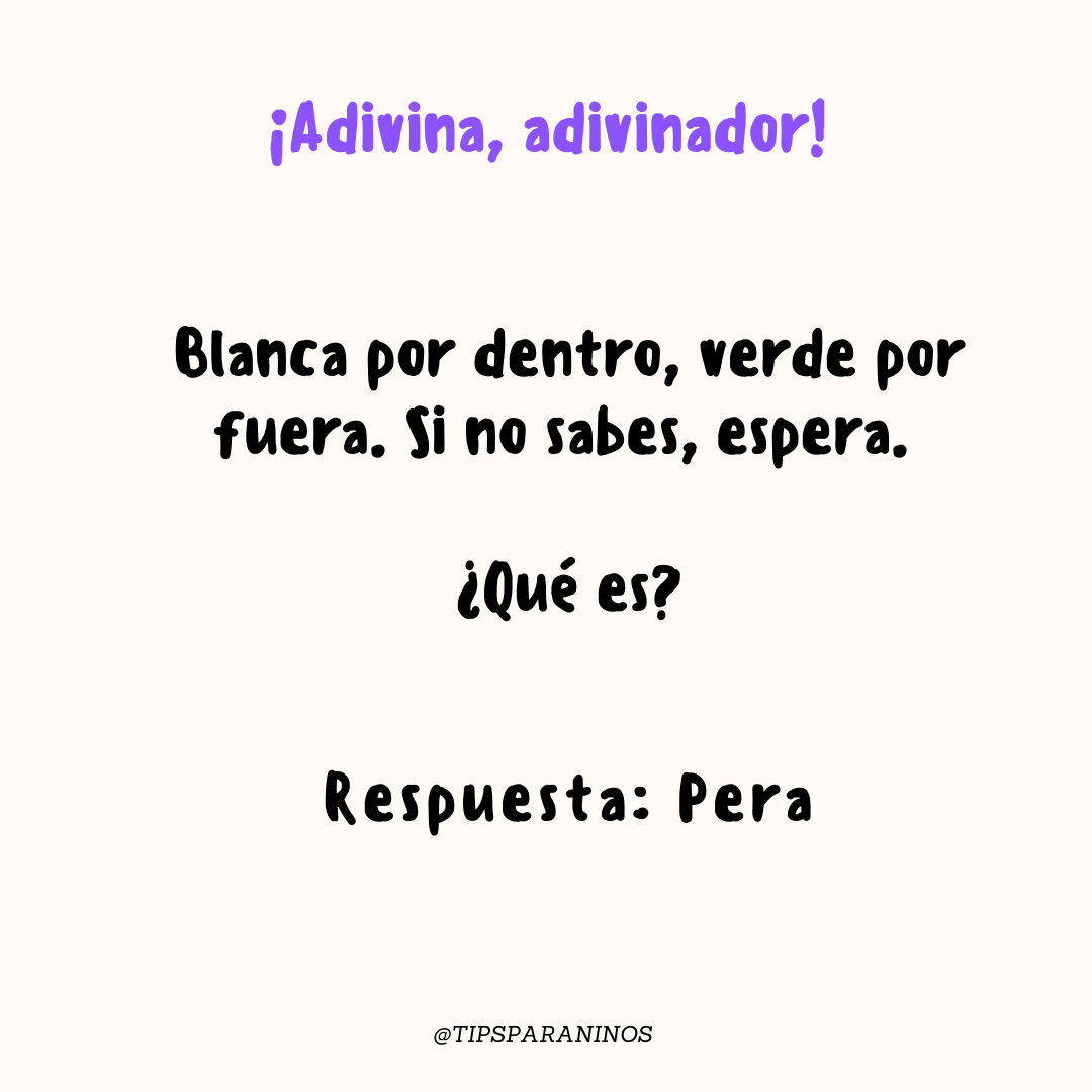 TipsParaNinos's tweet photo. ¡Adivina, adivinador! https://t.co/xCWrRN9Y7l