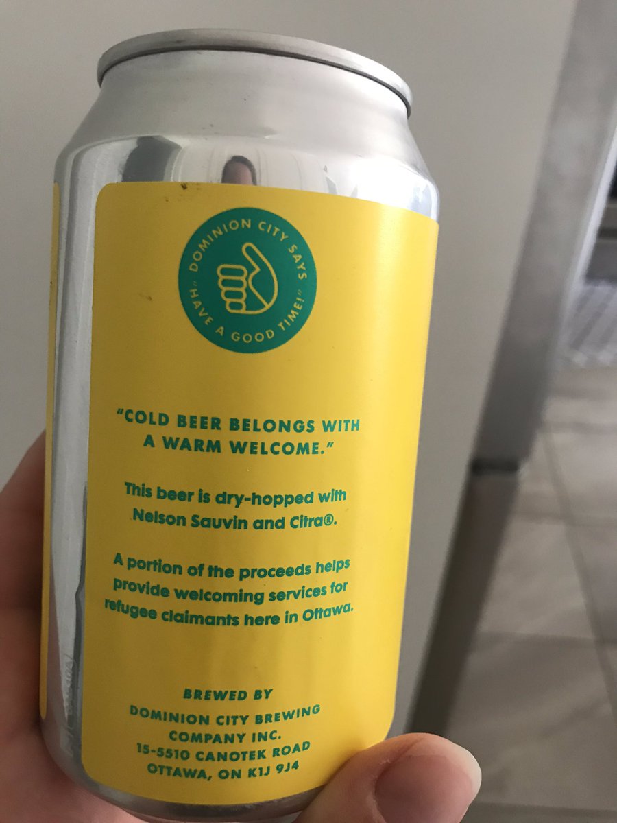 Hopped_Bothered's tweet photo. A beautiful and uber flavourful IPA this #IPADay from one of our favourites #613craftbeer breweries @dominioncitybc which also sends proceeds from this beer to help refugees here in Ottawa. #Beer4Good #ONcraftbeer https://t.co/06nQ93fjxM