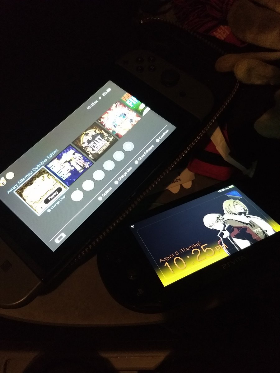 jehuty88's tweet photo. Well, just because I don't have power, doesn't mean I can't play video games. Time to Jan to #Switchb and #vita until power comes back. https://t.co/IUyrzTg7gG