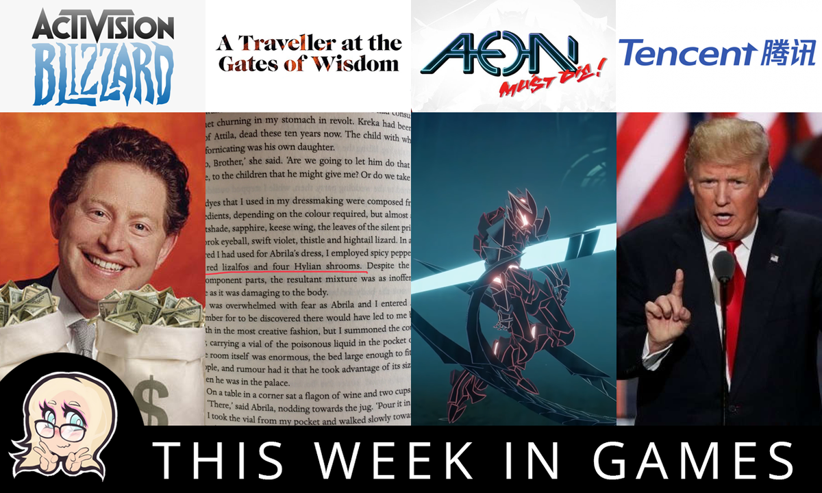 callieRansom's tweet photo. This week in games (1/8 -7/8) a weekly twitter thread
Tencent blocked in the US, Blizzard wages revealed and stolen game assets
#gaming #gamingnews #thisweekingames https://t.co/qNzgj0g3ID