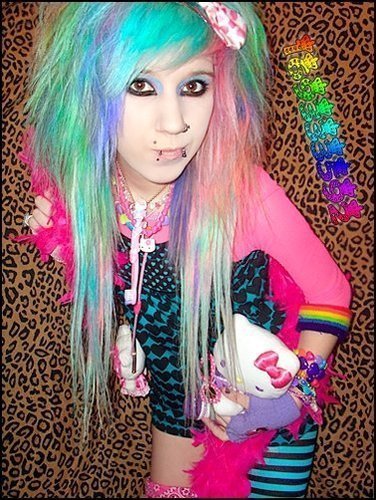 Warped ScenecoreMall Gothic's more extroverted cousin, Warped Scenecore emerged in the mid-2000s. A smattering of emo music, cartoons, and early meme culture, Warped Scenecore sought to be dark and edgy in a brighter, happier and more obnoxious way.