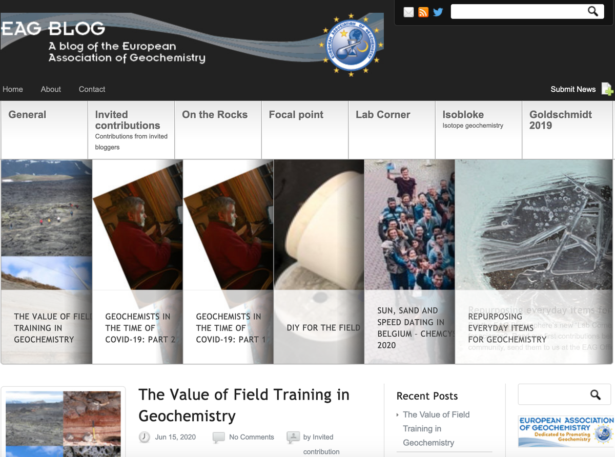 [17/20] ... And this happened before ANY modern social networks. It became my perfect training to learn the basics of on-line outreach. This was my launch pad to become part of the Communications Committee of the  @EAG_, making videos for the Goldschmidt Conference, blogs etc.