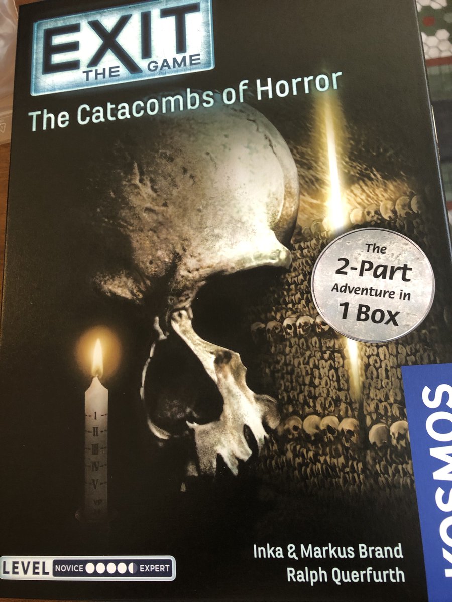 bwfcafe's tweet photo. Do you enjoy the Exit:The Game series? We are currently underground Paris, lost in the #CatacombsofHorror. Have you played? How long did you take you to solve the mystery? We have all levels available for sale. #boardgames https://t.co/uP9QyK7CRP