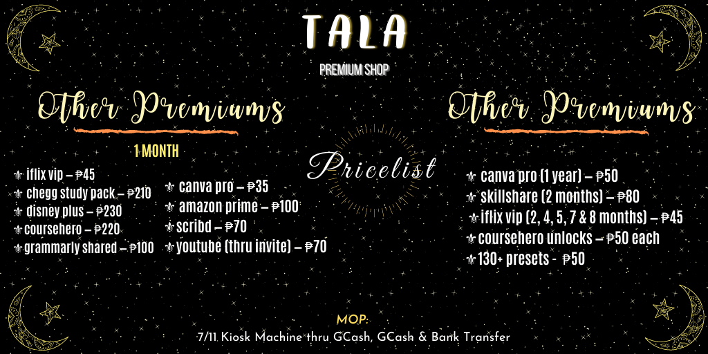 PremiumsTala's tweet photo. ✨ OTHER PREMIUMS ✨ https://t.co/Ex8yj0BZ6l