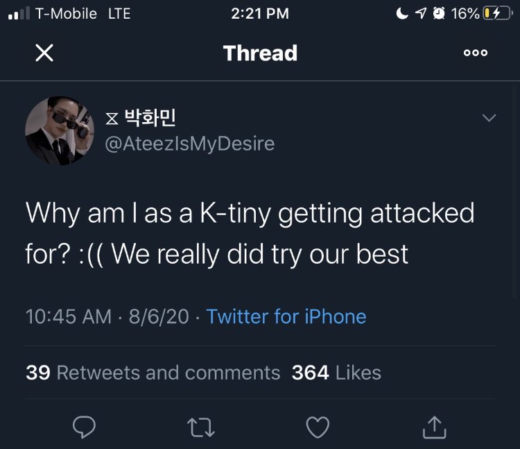 Expose Thread on  @AteezIsMyDesire NOT being Korean.Short, but sweet thread.