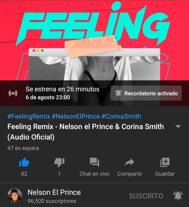 jimenaaaxdd's tweet photo. A minutos🤩💥
#feeling #feelingremix 
@nelsonelprincee https://t.co/gbuAKGKKst