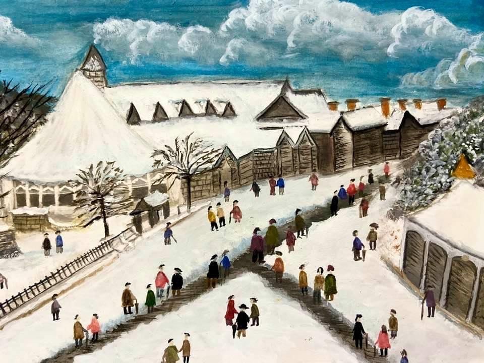 garimalohumi's tweet photo. A #snowscape of the Historic Ridge with the #British era Bandstand(now Ashiana) and restored Town Hall building.
-An oil #painting
#HimachalPradesh #shimla #painting #artwork #himachal #snow #oilpainting #art #mountains #architecture #vintage https://t.co/7INKnXObfD