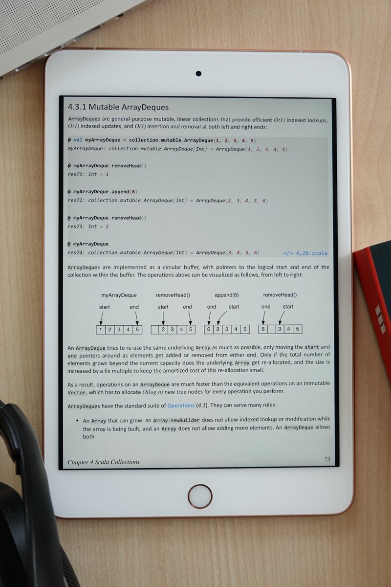 One bit of polish that went into handsonscala.com that I haven't seen anywhere else is having a compact PDF for reading on small screens and tablets

Even on an 7.9 inch iPad mini, Hands-on #Scala is clear and can comfortably be read even at an arm's length without strain