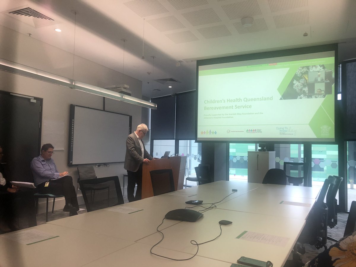 Frank Tracey, CEO <a href="/childhealthqld/">Children's Health Queensland</a>, with Tim Wood, Dir SW, launch Children’s Health Bereavement Service on #d2kday @GroundSwellAus