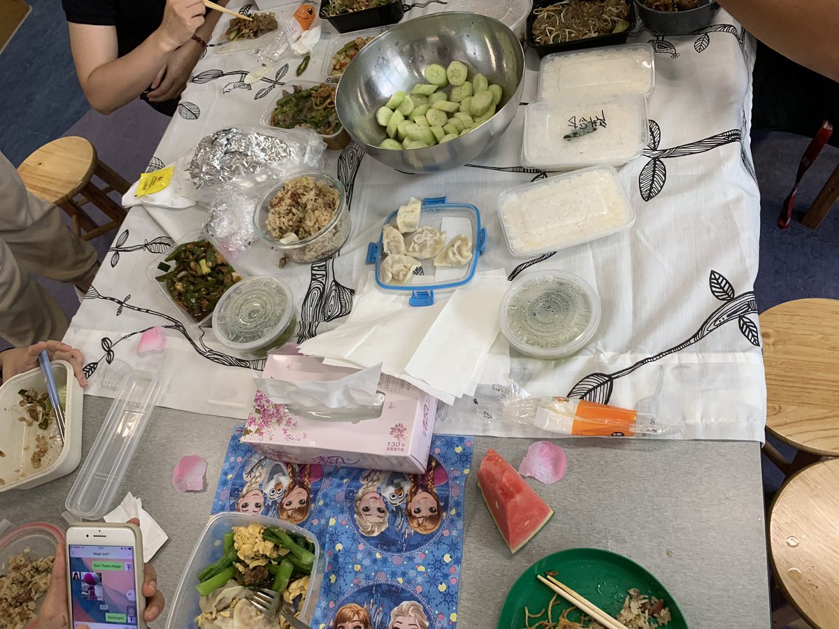 LindsayVargasB's tweet photo. ECC family getting together for a shared podluck. Kick start the year with our collaboration and contributions as a team in a very fun way. #siscares #sisrocks #issedu https://t.co/5M0rz9ELXu