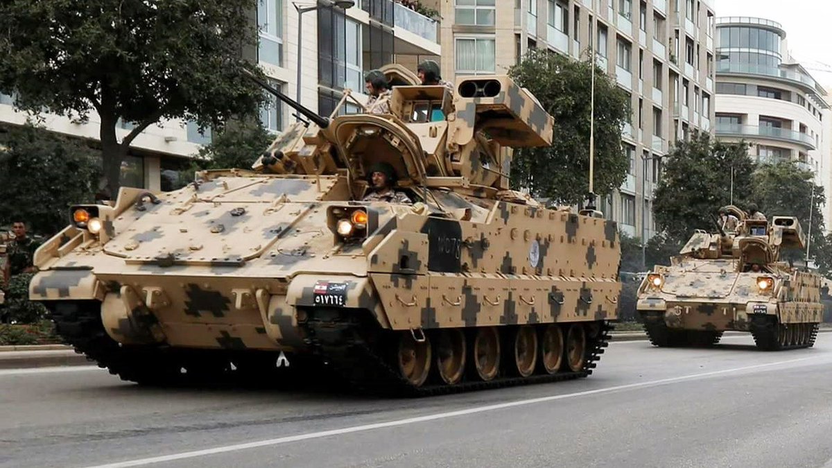 Trump donated the Bradley infantry fighting vehicles free of charge.No strings attached.Here they are in Lebanese camouflage.
