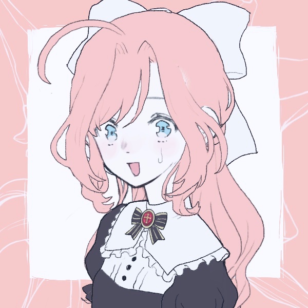 Yuette Tot Been Thinking About Finally Caving In And Making That Typical Baby Pink X Clear Blue Eyes Anime Girl Trope Oc Pink Hair X Blue Eyes Has