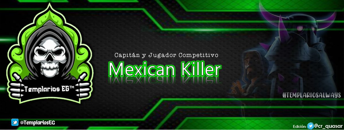 Desde el Pais Azteca, llega nuestro capitán, un jugador con experiencia en el competitivo y un amigo de la casa que con su talento dentro de la arena nos llevara a las victorias y campeonatos, Bienvenido @MexicanKillerCR 💪🏻💪🏻💪🏻💪🏻