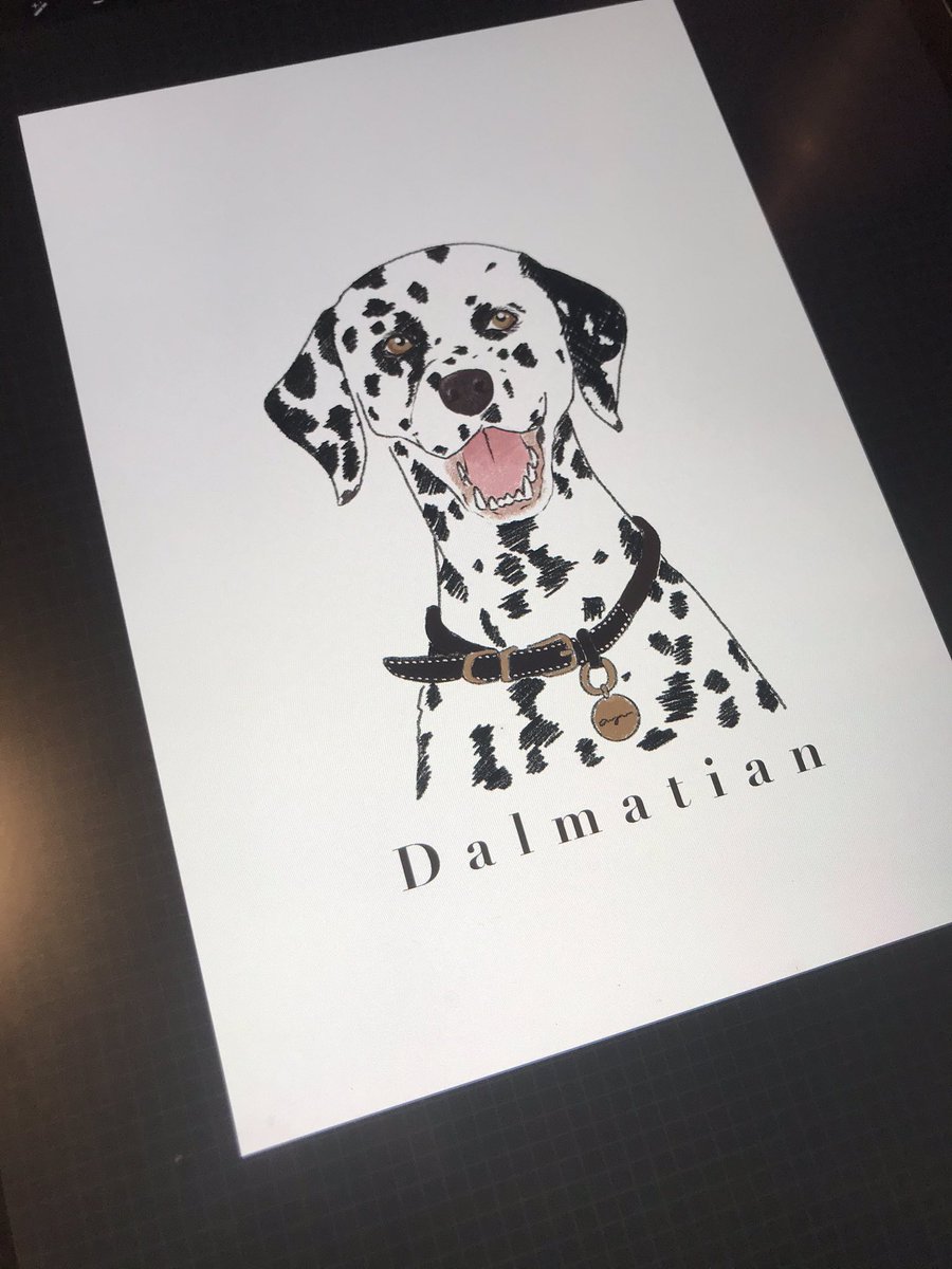 Ayumi イラスト インスタで好評だった ダルメシアンちゃん ダルメシアン っておしゃれ 犬好きな人と繋がりたい イラスト 動物イラスト 犬イラスト イイネくれたらめっちゃ喜ぶ