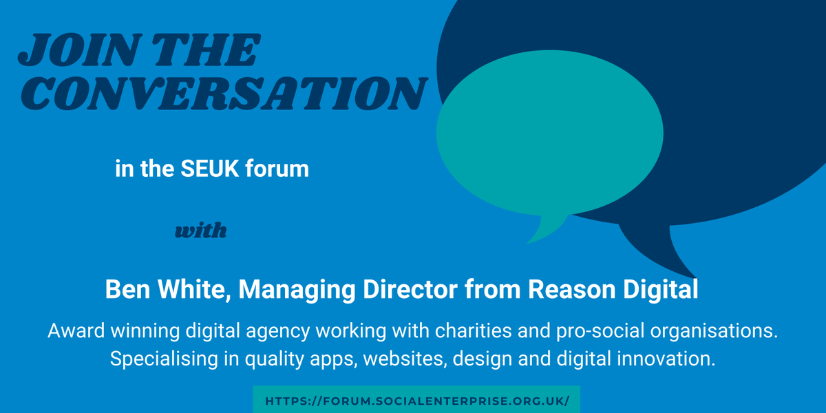 SocialEnt_UK's tweet photo. 🧑‍💻When we're all trying to #buildbackbetter in this ever-growing digital world how can you harness technology to help improve people's lives for the better?

📌Ben, MD at @ReasonDigital is on our forum now to answer any question you might have. Sign up now https://t.co/qXWfJo3kfI https://t.co/dMLNHBCE3q