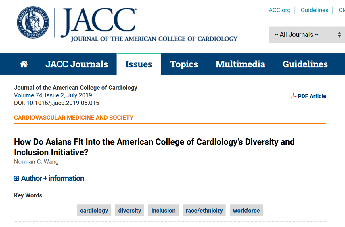 14/Recently he published a paper in the Journal of the American Heart Association about diversity in cardiology.the second paper he had published on the topic. The first one was published last year without incident (pic 1), but the one published this year got retracted (pic 2):