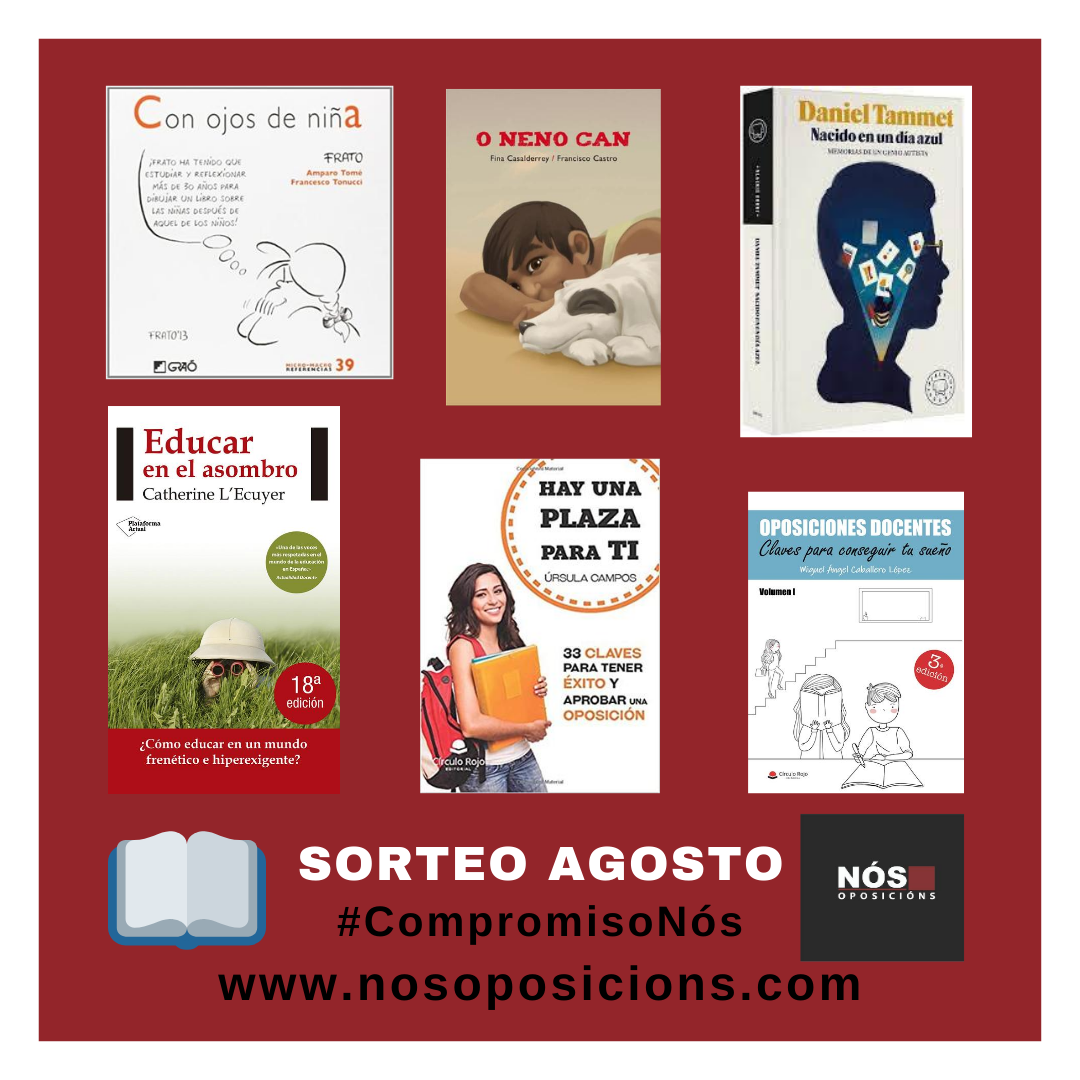NosOposicions's tweet photo. 📚  Escoitámosvos e aí tédelo, o noso #sorteodeagosto con algunhas das vosas suxerencias. Que vos parece a selección? ⁣⁣⁣
⁣⁣⁣
⏳ Veña, veña… a PARTICIPAR, e a LER!!  ⠀⠀⠀
⠀⠀⠀⠀⠀⠀⠀⠀⠀⁣⁣⁣
➡ Participa: Dálle a Gústame e RETUITEA. 

Bases no Facebook e Instagram. https://t.co/OshfnRT60c