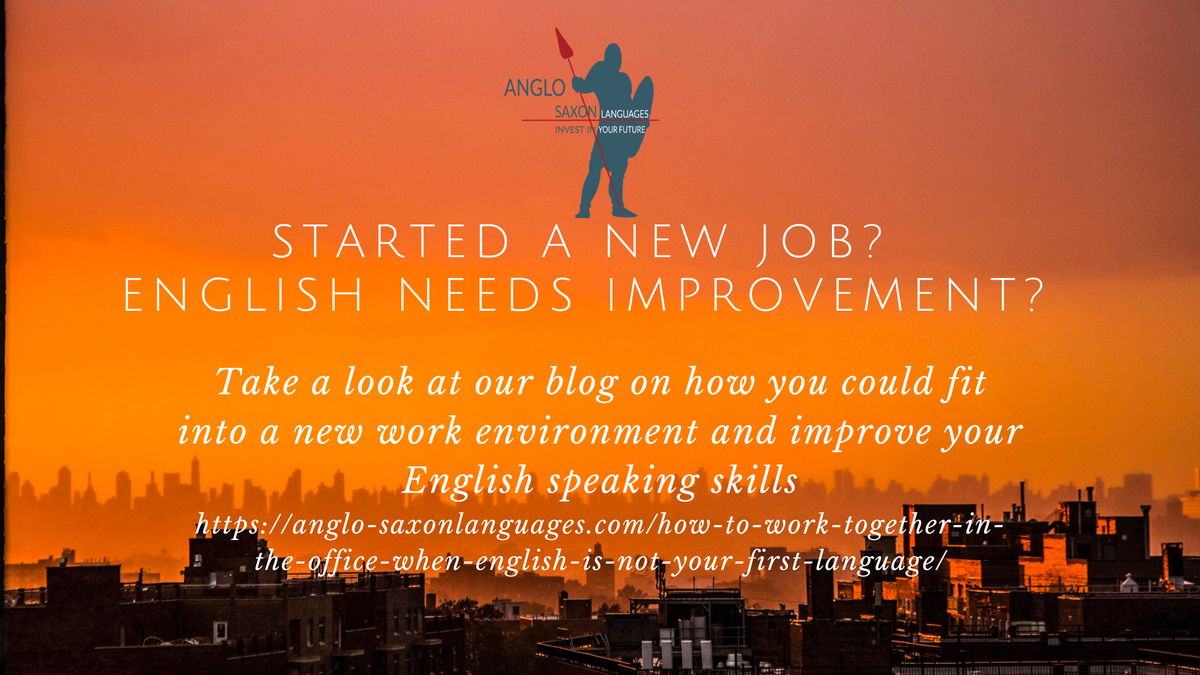 AngloLanguages's tweet image. Take a look at our latest blog on how to integrate into a new job and improve language skills.  anglo-saxonlanguages.com/how-to-work-to…
