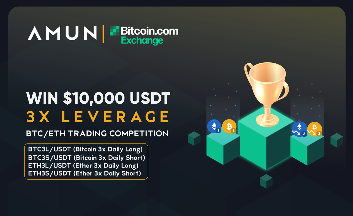 FMFW_io's tweet photo. Traders!
Don't forget we have a BTC/ETH trading competition running until next Monday.
Hurry up and trade 3x leverage tokens on our exchange, and win from our prize pool of up to $10,000 USDT 🏆
#amun #leveragetoken #tradingcompetition #ETH #BTC
https://t.co/z5Hzy7H6Tq https://t.co/fZLWxjPWDg